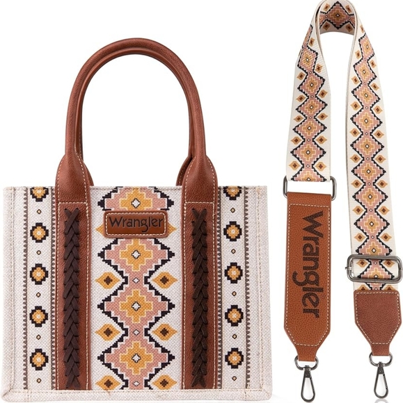 Montana West Handbags - Wrangler Tote Bag for Women Western Shoulder Purses Boho Aztec Design